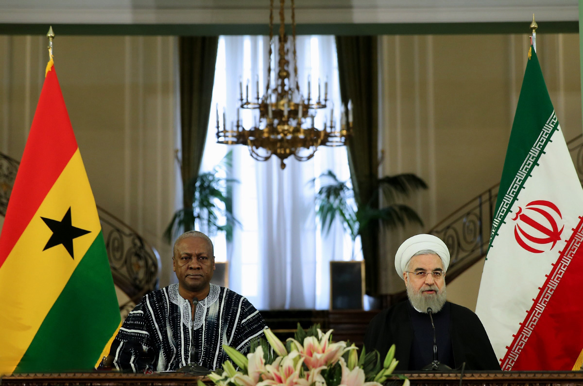 امضای تفاهم نامه و استقبال رسمی روحانی از رییس جمهوری غنا