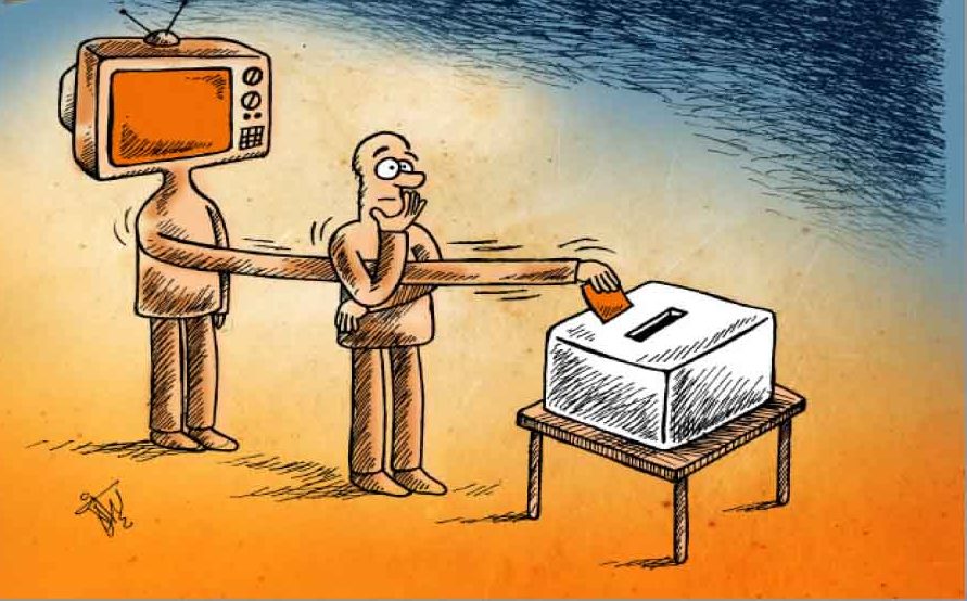 رسانه‌ها و انتخابات /کاریکاتور
