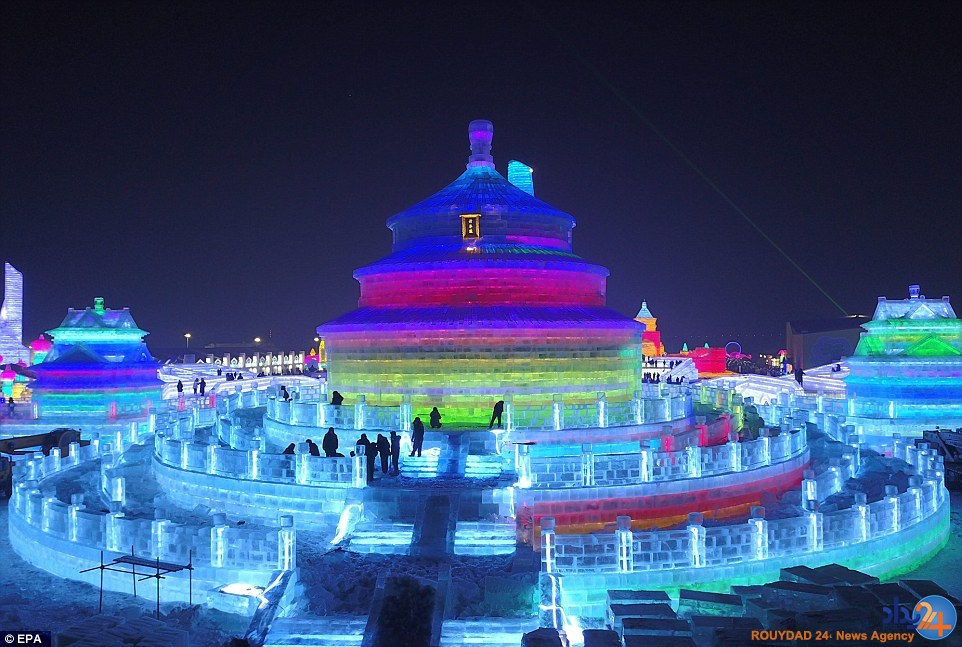 شهر یخی چین با دمای منجمدکننده (تصاویر)
