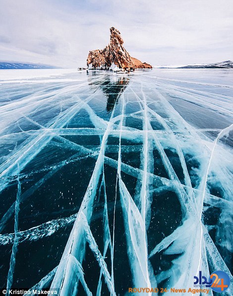 عمیق‌ترین دریاچه یخ‌زده جهان در سیبری (تصاویر)