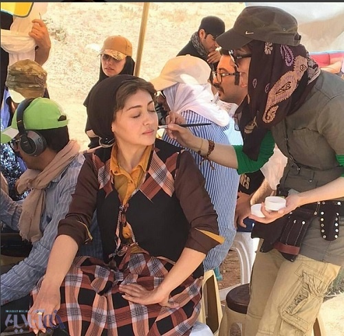 نیکی کریمی در صحنه فیلمبرداری «سرزمین کهن» (تصویر)