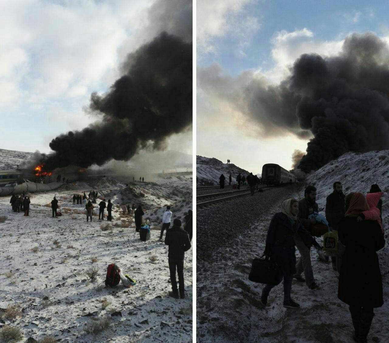تصادف دو قطار مسافربری در سمنان/مصدومیت بیش از 70 تن / تعداد کشته‌شدگان به 8 نفر افزایش یافت