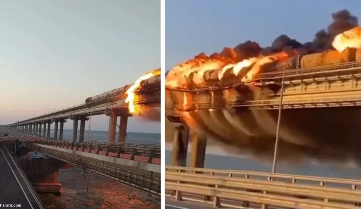کامیون منفجر شده روی پل کریمه بازرسی شده بود! +فیلم