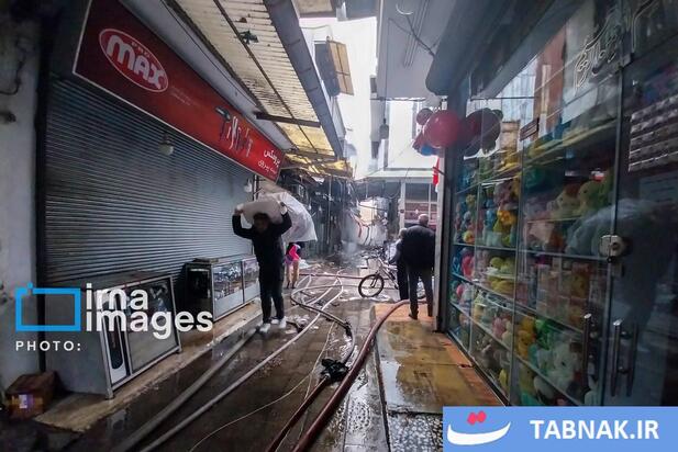 تخریب و آتش سوزی اماکن عمومی رشت