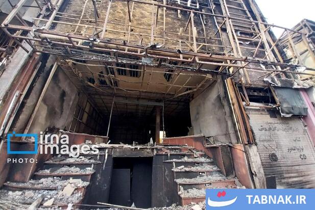 تخریب و آتش سوزی اماکن عمومی رشت