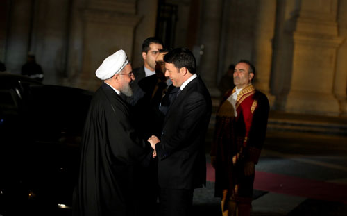 استقبال و مذاکرات دو جانبه روحانی و نخست وزیر ایتالیا (تصاویر)