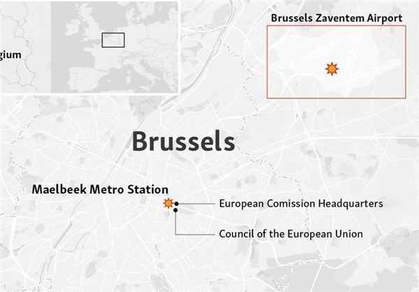 انفجارهای هماهنگ در بروکسل/ 30 کشته، 136 زخمی (تصاویر)
