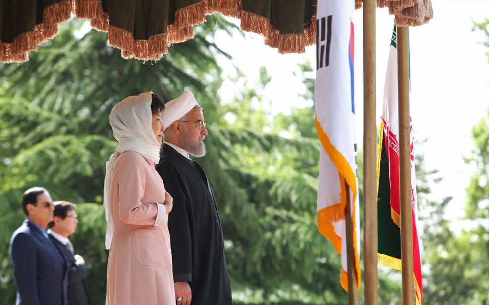استقبال رسمی روحانی از رییس جمهوری کره جنوبی