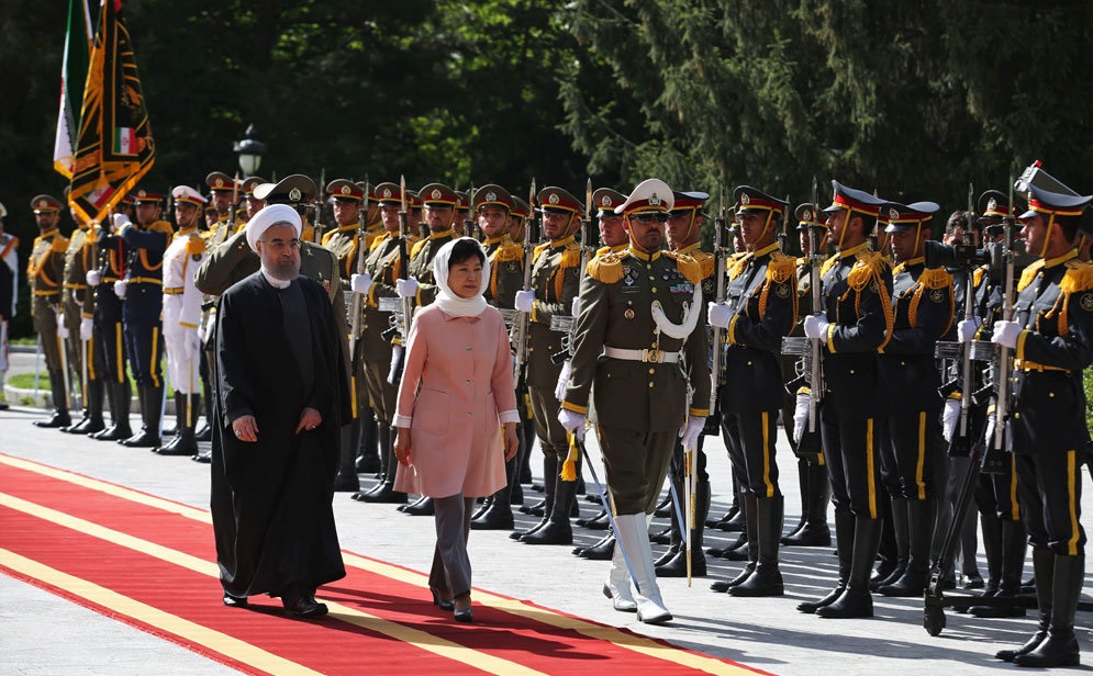 استقبال رسمی روحانی از رییس جمهوری کره جنوبی