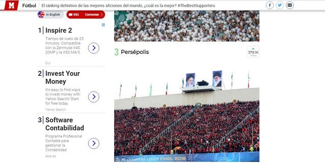 هواداران پرسپولیس، سومین هواداران برتر فوتبال دنیا شدند