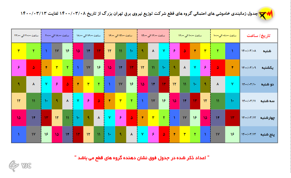 زمان‌بندی جدید قطعی برق اعلام شد