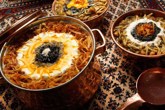 طرز تهیه آش شله قلمکار