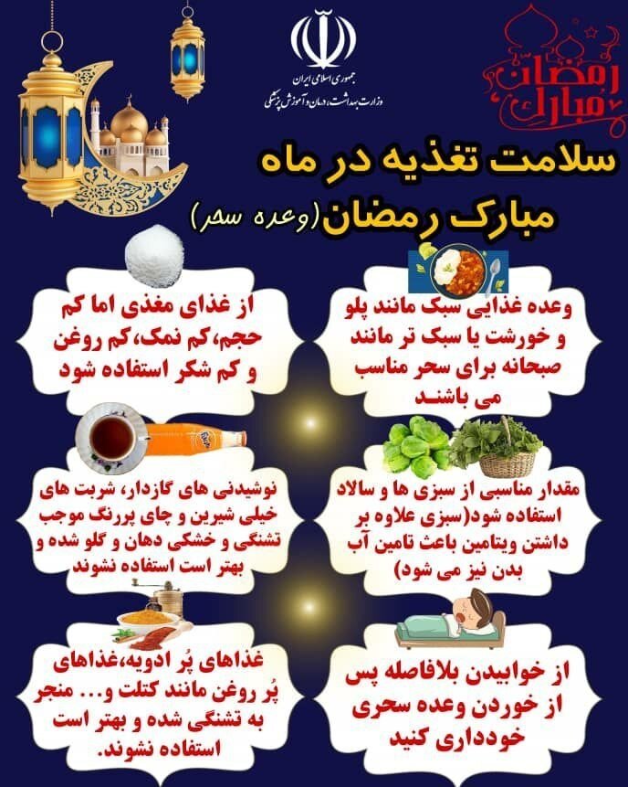 روش‌هایی برای جلوگیری از افزایش وزن در ماه رمضان