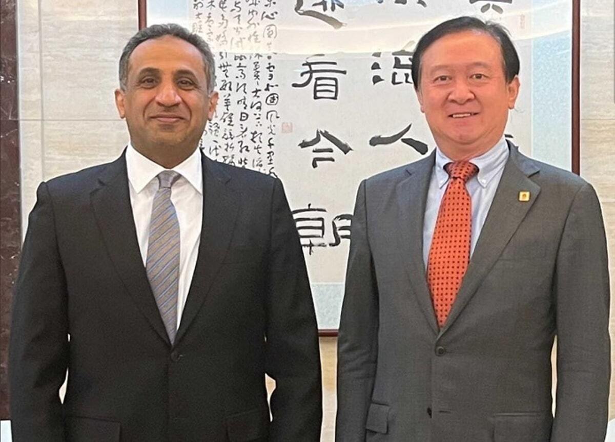دیدار سفیر چین در ایران با رئیس هئیت سعودی که برای گشایش سفارت به تهران آمده اند