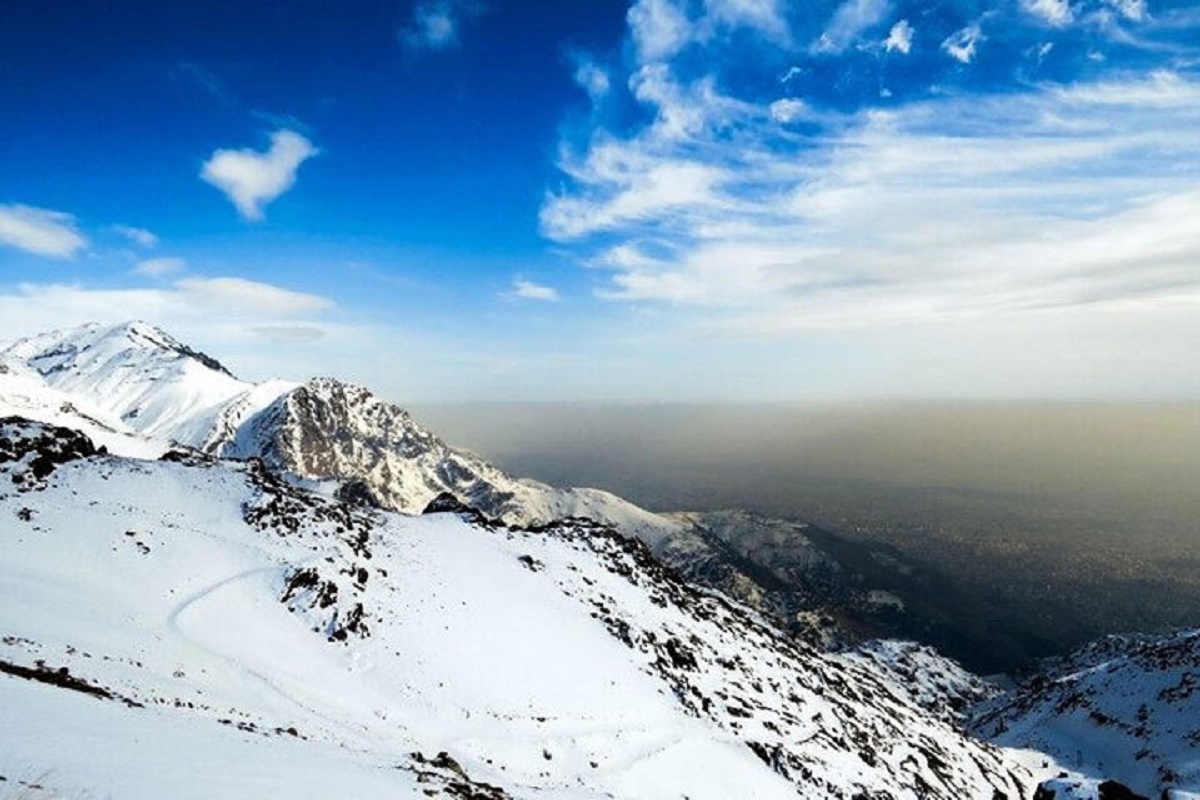 نمای آلودگی شدید هوای تهران از توچال