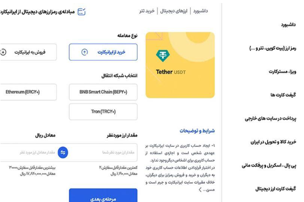 آموزش خرید تتر از صرافی ایرانیکارت