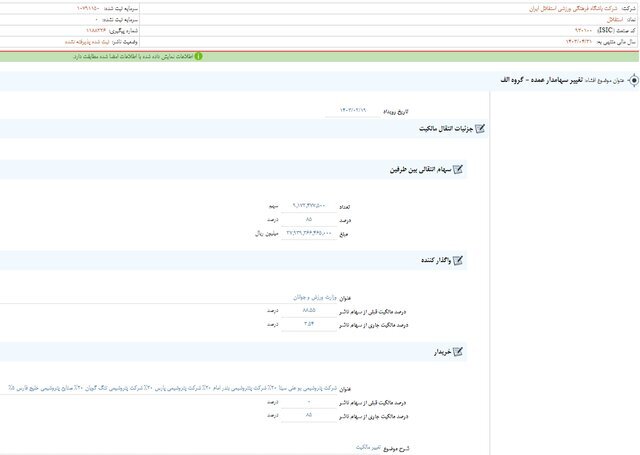 مشخصات مالکان باشگاه استقلال