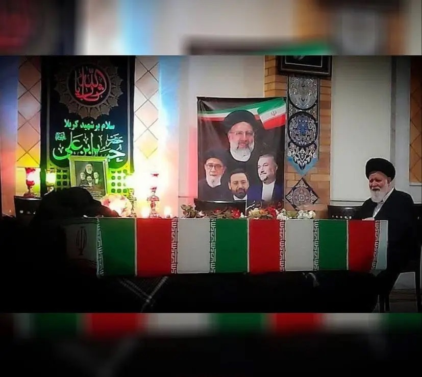 جمیله علم الهدی بر سر تابوت همسرش