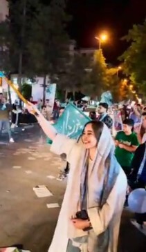 شادی هواداران پزشکیان در کرمانشاه