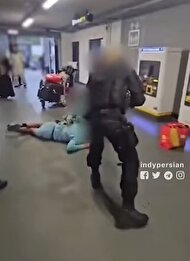 حاوی تصاویر آزاردهنده| حمله پلیس مسلح به یک زن در فرودگاه منچستر