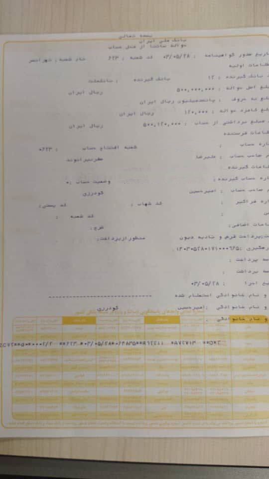 بیرانوند برای فرار از محرومیت سند رو کرد +عکس