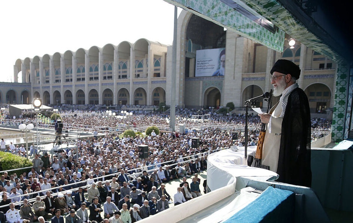 تصاویر هوایی از نماز جمعه تهران به امامت رهبر انقلاب