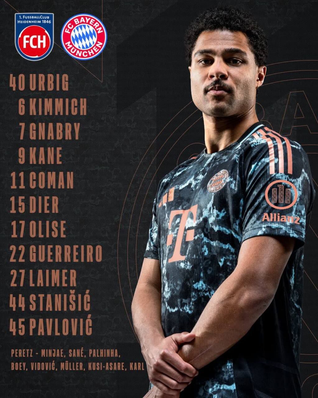 ترکیب بایرن مونیخ برابر هایدنهایم ترکیب بایرن مونیخ برابر هایدنهایم