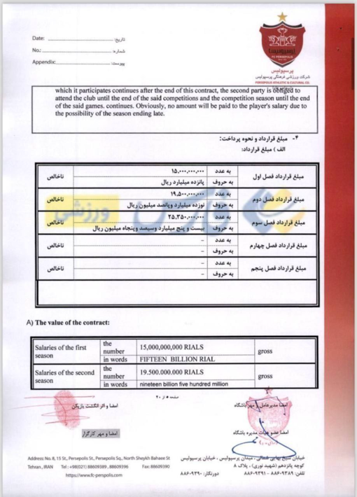 بازیکنان میلیاردی که ناپدید شدند! | افشای اسناد جنجالی درویش در پرسپولیس +تصاویر بازیکنان میلیاردی که ناپدید شدند! | افشای اسناد جنجالی درویش در پرسپولیس +تصاویر