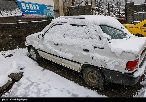 بارش برف بهاری در گیلان