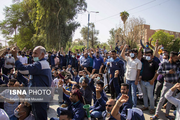 تجمع کارگران نیشکر هفت تپه در اهواز